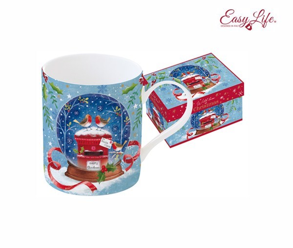 Кружка 350 мл., Новогодняя сказка. Малиновка