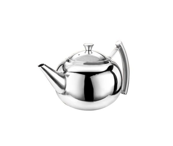 Чайник заварочный, сталь 2л. круглый с ситечком