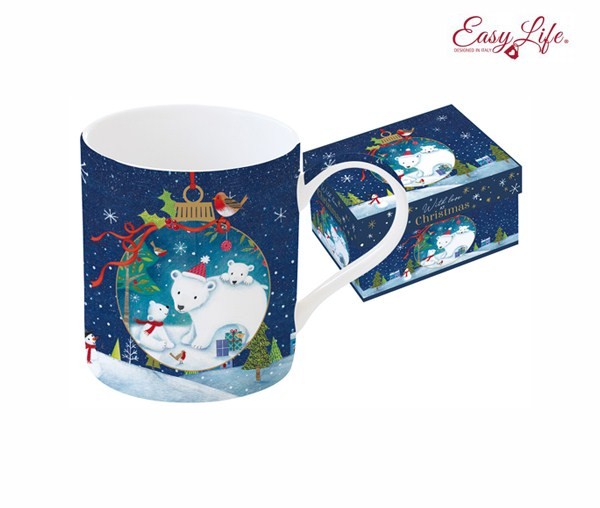 Кружка 350 мл., Новогодняя сказка. Медведи