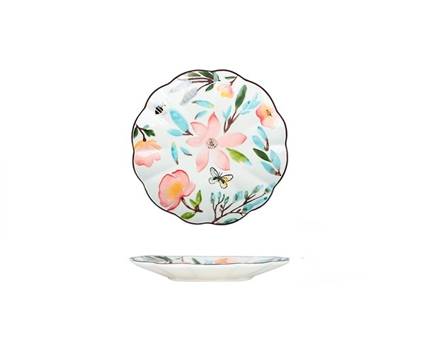 Тарелка керамическая, 20см. Летний сад