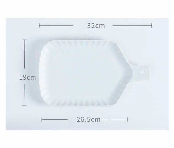 Блюдо прямоугольное ручка 26*19см. Подсолнух