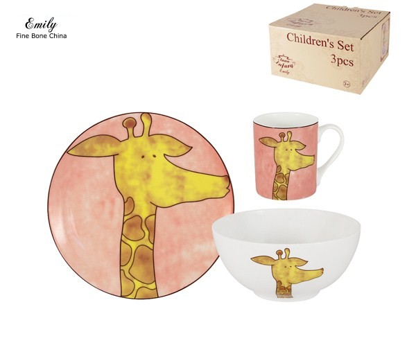 Набор детский  3 предмета Жираф