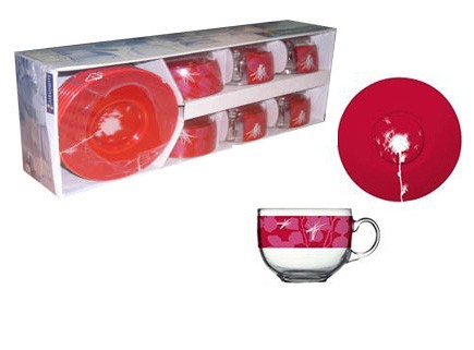 Набор чашек 220мл. 6шт Red Dream