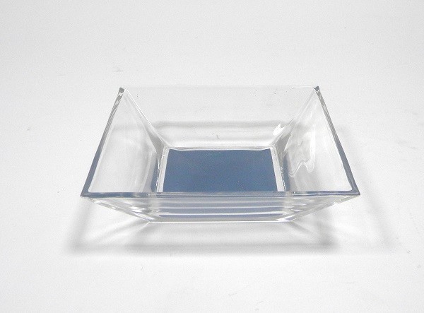 Салатник квадрат 13см. голубой стекло Mix Up