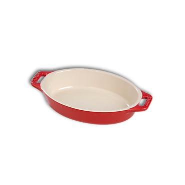 Лоток овальный керамический, 23см. Вишня