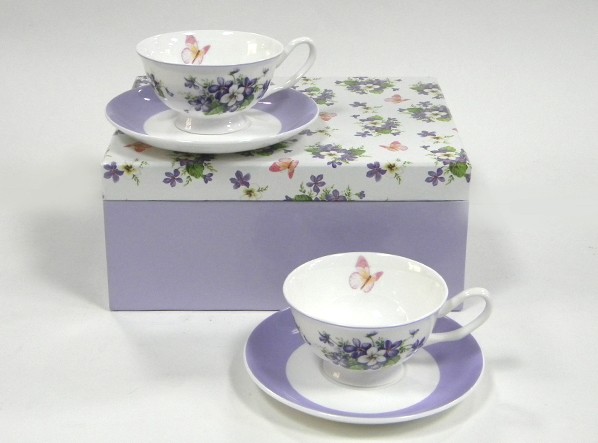 Чайные пары 4 предмета 2 персоны 180мл. Виолет