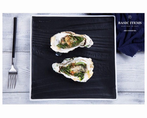 Блюдо квадратное, 30см. черное Tree