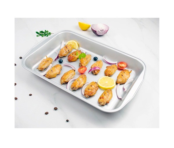 Лист для выпечки 41*28см. антипригарный, серый