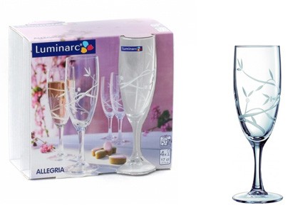 Рюмка для шампанского 4шт 170мл. Allegria