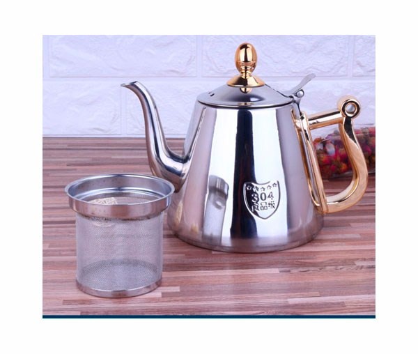 Чайник заварочный, сталь 1,2л. высокий,с ситечком
