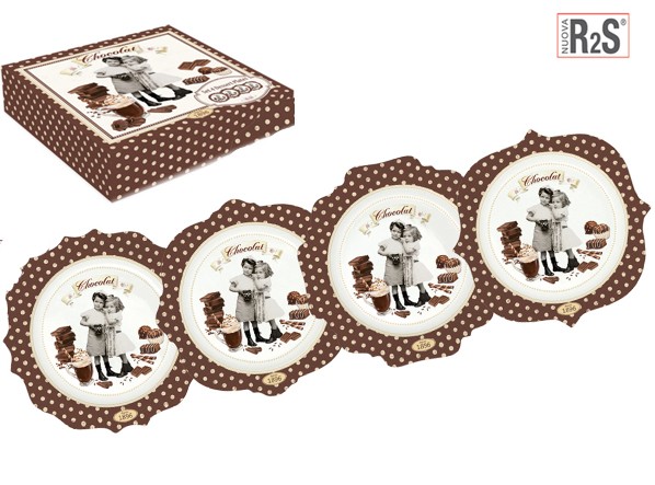 Тарелки 4шт 19см. CHOCOLATE