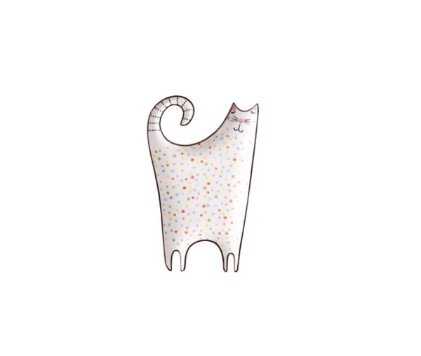 Тарелка 25*16см. керамическая, Котенок