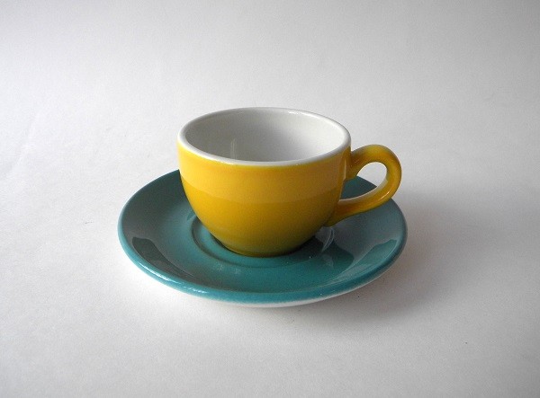 Кофейная пара 85 мл. желто-голубая Carnival