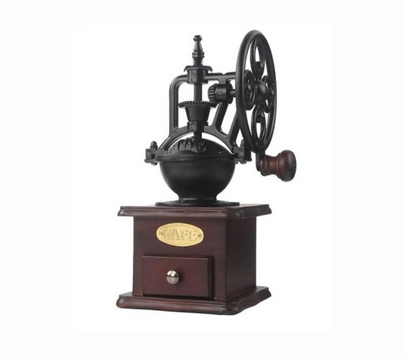 Кофемолка чугун, дерево