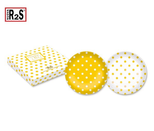 Тарелка 2шт 19см. Pois Yellow