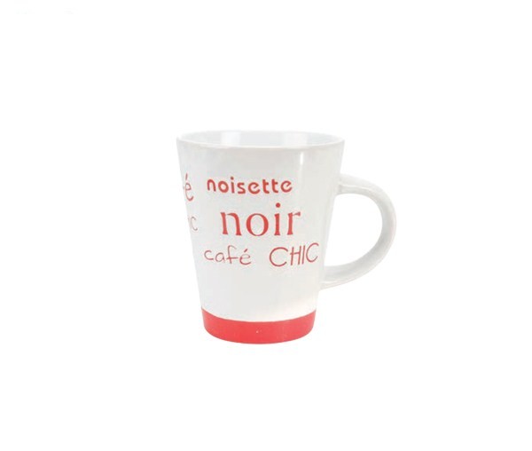 Кружка 300 мл., бело-красная Cafe Color