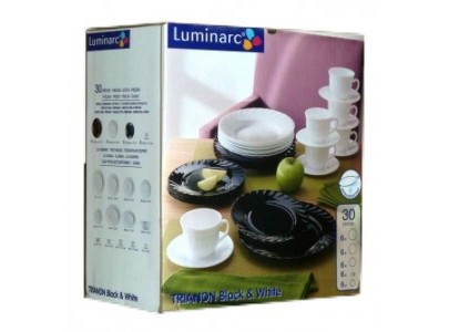 Сервиз столовый 30 предметов 6 персон Trianon Black & White