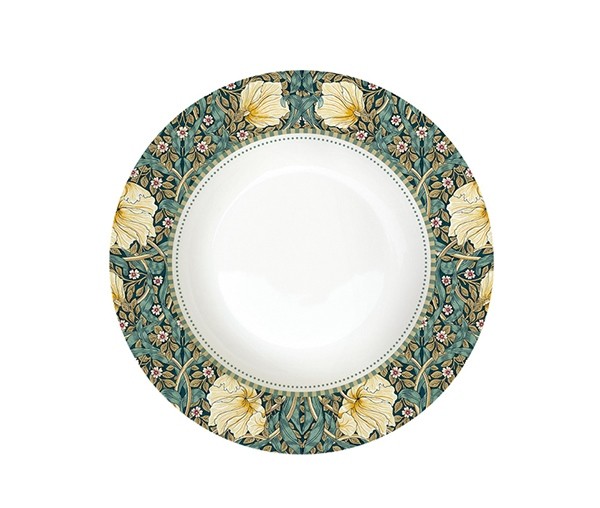 Тарелка суповая 21,5 см. темно-зеленая Уильям Моррис