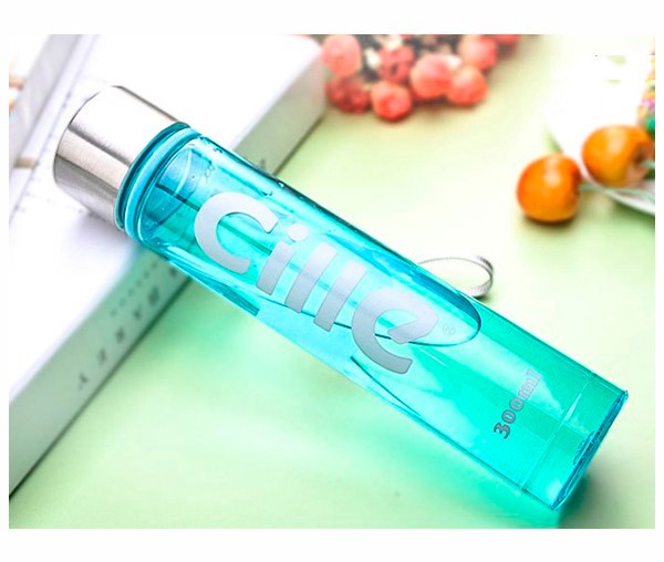 Бутылка для воды пластик, 0,3л. ткань держат Cille