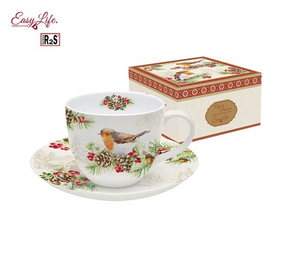 Чайная пара 200 мл., Снегири