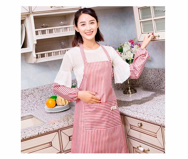 Фартук+нарукавники 3 предмета красная полоска Linen Cotton