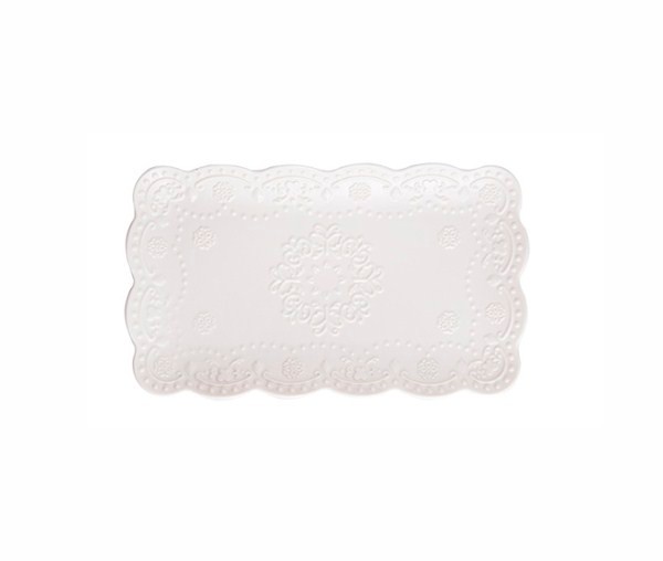 Блюдо прямоугольное  26*15см. Кружево