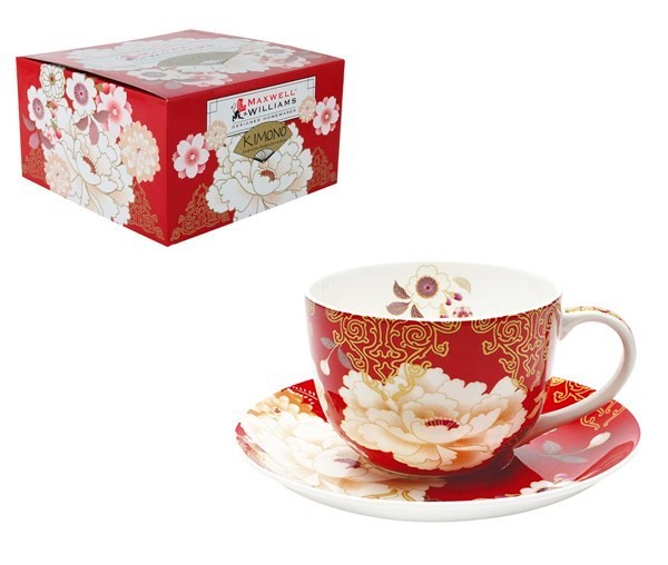 Чайная пара 0,25л. красный Кимоно