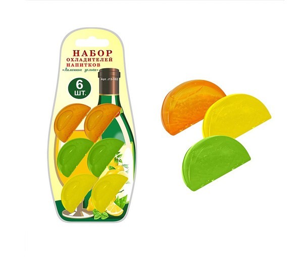 Охладитель для напитка 6шт Дольки