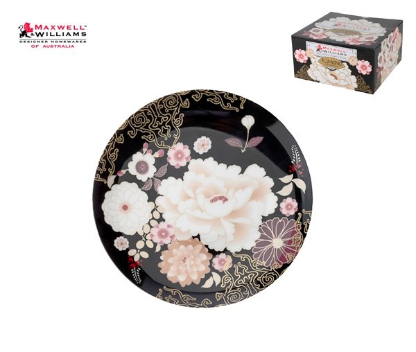 Тарелка 20см. черное Кимоно