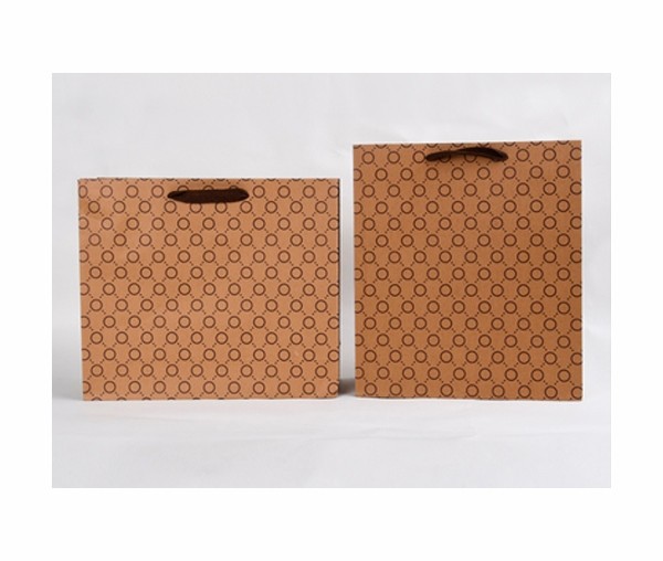 Пакет бумажный 40*40*15см. коричневый Кружок