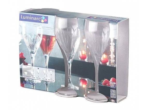 Рюмка 210мл. 3шт Audacio