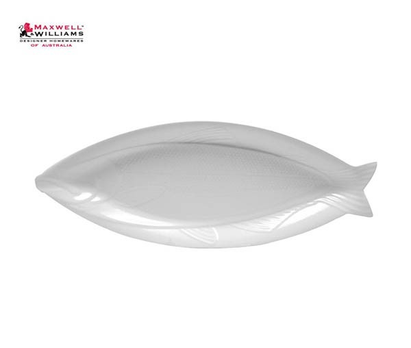 Блюдо овальное 33,5*16см. рыба Белая коллекция