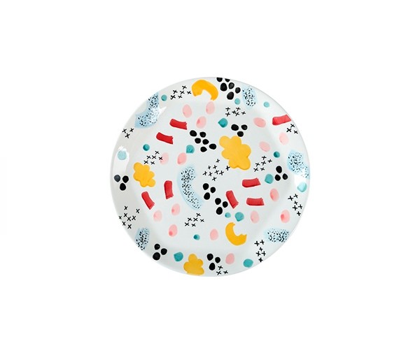 Блюдо керамическое, круглое 28см. Маскарад