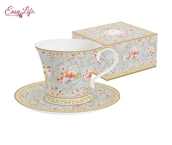 Чайная пара голубая 300мл. Majestic