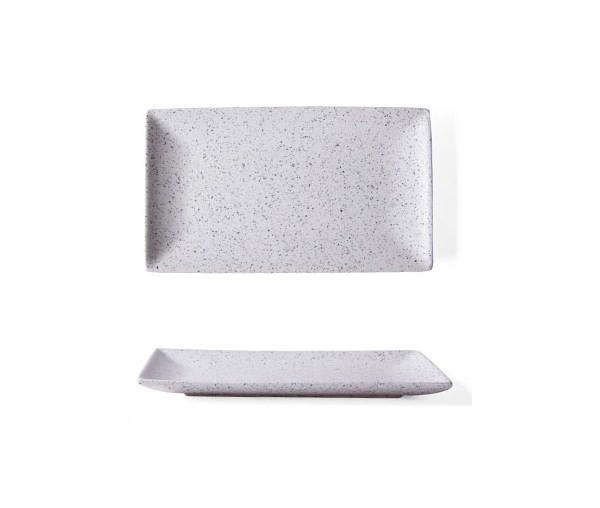 Блюдо прямоугольное  27*16см. пепел. Икра