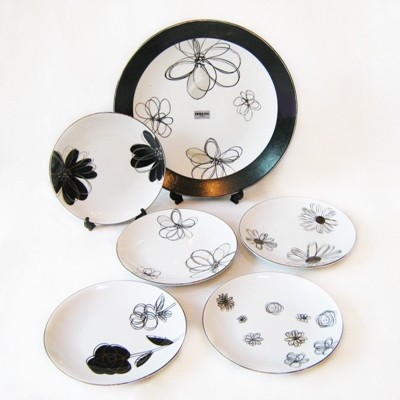 Набор для торта 6 предметов 5персон Black & White