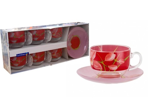 Набор чашек 220мл. 6шт Red Orchis