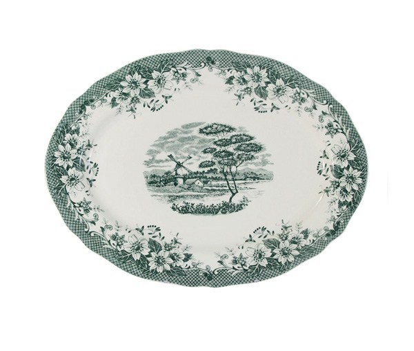 Блюдо овальное 36см. Мельница