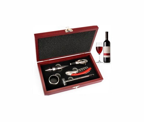 Набор для вина 6 предметов 23*13см. дерево нарзан