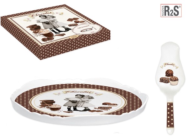 Блюдо для торта 30см. 2 предмета CHOCOLATE