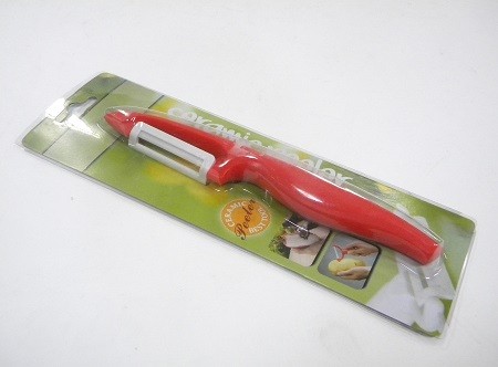 Нож для чистки вертикальный красный