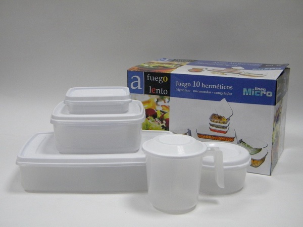 Набор салатников с крышкой 20 предметов Microwave