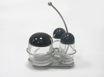 Набор для специй 3 предмета черный Cocoon