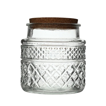 Банка круглая 13*12см 1400мл пробка Деревня