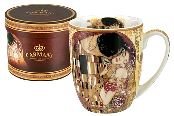 Кружка 400 мл., Климт Поцелуй