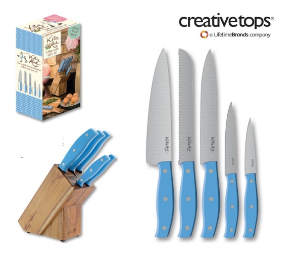 Набор ножей 5 предметов+подставка English Garden