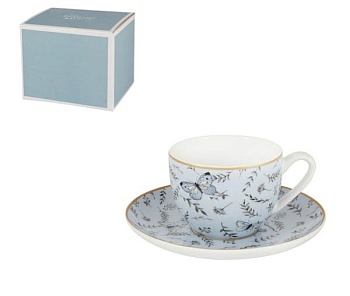 Набор чайный 2 предмета голубая Камея