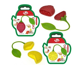 Ситечко для чая силикон Лимон, клубника