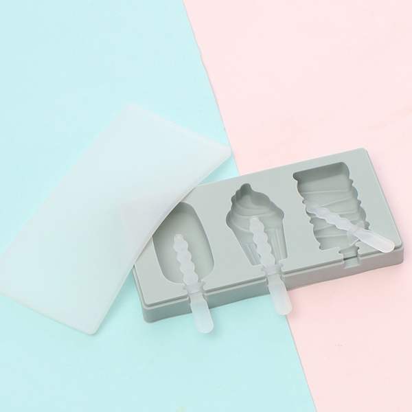 Форма для мороженного 3 ячейки+крышка 18*9 см