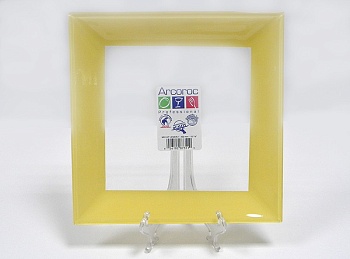 Тарелка 26см. жёлт стекло Mix Up